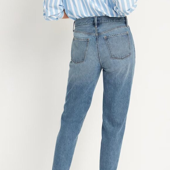 NWT Old Navy High-Waisted Slouchy Taper Ankle Jeans for Women - Picture 3 of 4